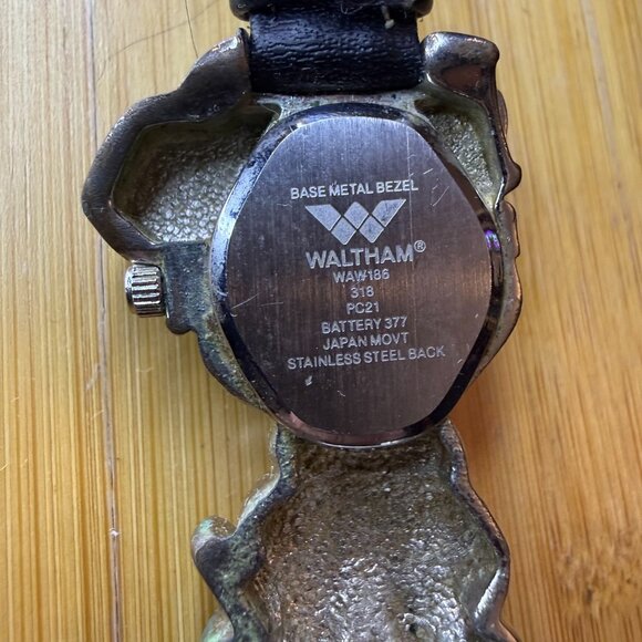Rare Vintage Waltham Swarovski Crystal Dog Watch Bracelet main image 6